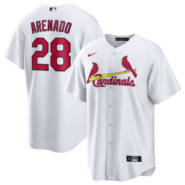 Jersey Saint Louis Cardinals Branca Torcedor - OGJERSEYSHOP