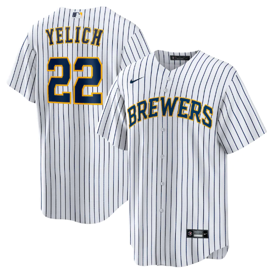 Jersey Milwaukee Brewers Branca Torcedor - OGJERSEYSHOP