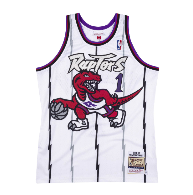 Regata Authentic Toronto Raptors Mitchell & Ness Hardwood Classics Branca 1998-99 - OGJERSEYSHOP