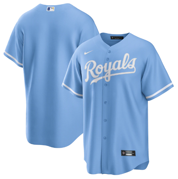 Jersey Kansas City Royals Azul Claro Torcedor - OGJERSEYSHOP