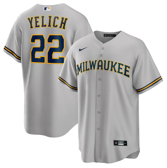 Jersey Milwaukee Brewers Cinza Torcedor - OGJERSEYSHOP