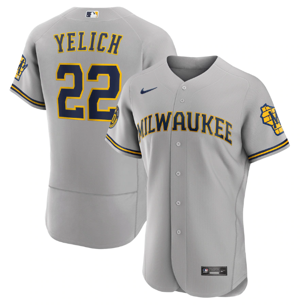 Jersey Milwaukee Brewers Cinza Authentic - OGJERSEYSHOP