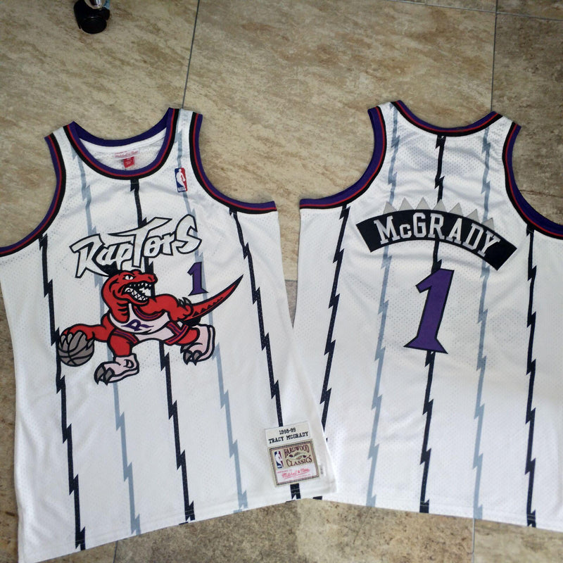 Regata Authentic Toronto Raptors Mitchell & Ness Hardwood Classics Branca 1998-99 - OGJERSEYSHOP