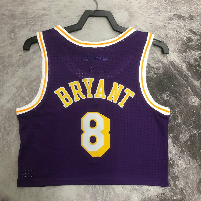 Regata Cropped Kobe Bryant Los Angeles Lakers Mitchell & Ness Hardwood Classics Roxa - OGJERSEYSHOP