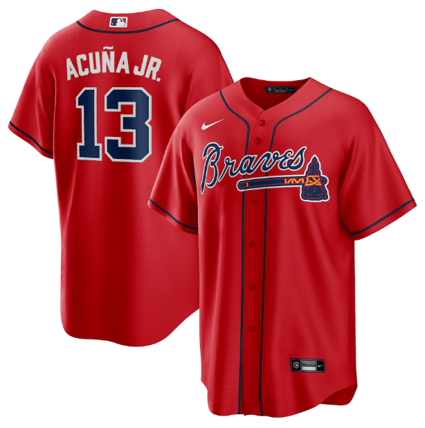 Jersey Atlanta Braves Vermelha Torcedor - OGJERSEYSHOP