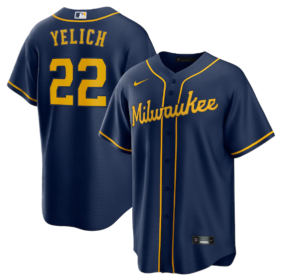 Jersey Milwaukee Brewers Azul Torcedor - OGJERSEYSHOP