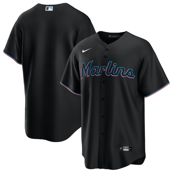 Jersey Miami Marlins Preta Torcedor - OGJERSEYSHOP